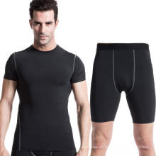 Hombres Entrenamientos Ropa de manga corta Camiseta y pantalones cortos Pantalones de deportes de fitness